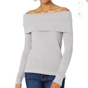 Free People Snow Bunny off the shoulder top in gray small